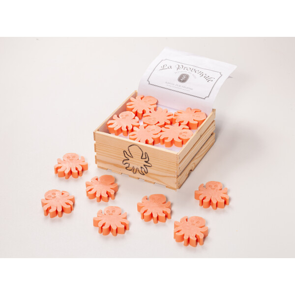 Motivseife Strandmotiv Oktopus 40gr. "pink Grapefruit"